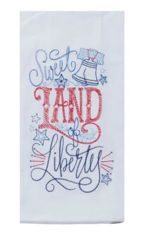 Land of Liberty Emb Flour Sack Towel