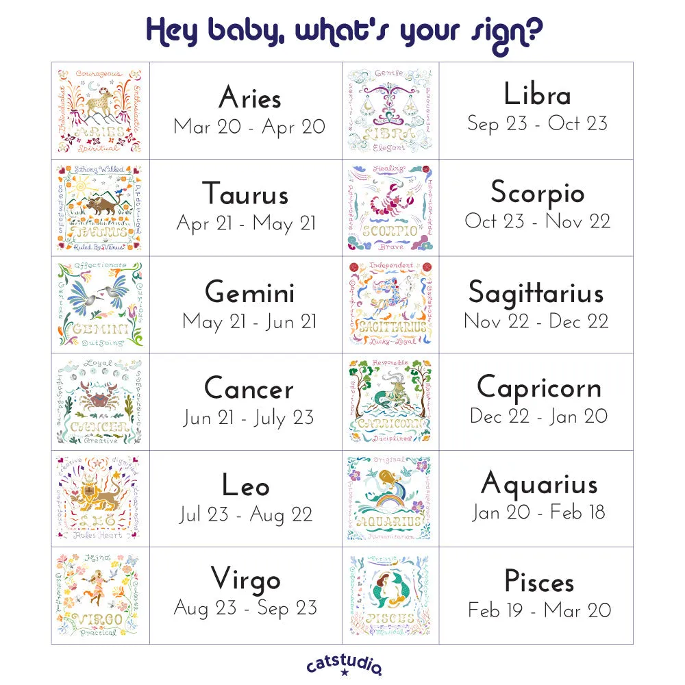 Libra Astrology Dish Towel