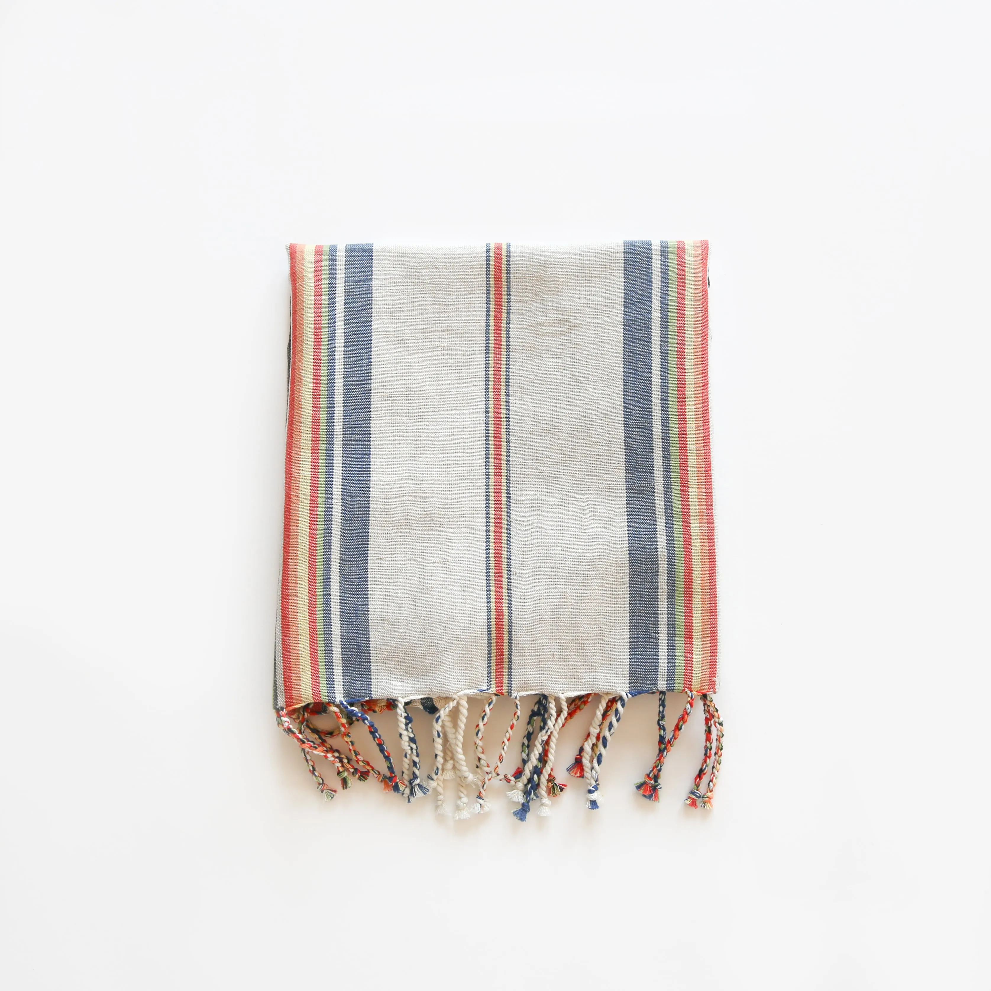 Linen / Cotton Multi Stripe Hand Towel