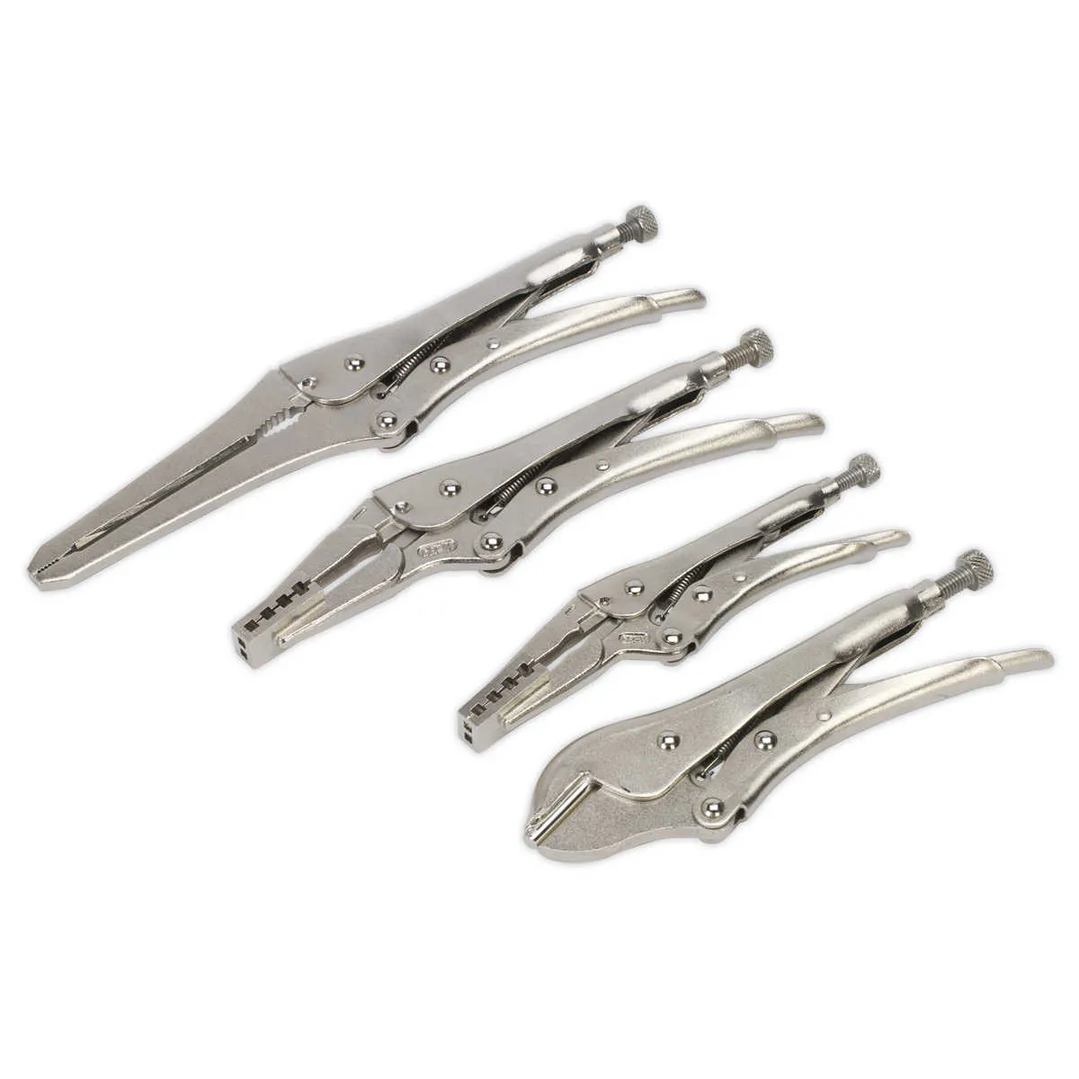 Locking Pliers Set 4pc - Hose Clamp & Pinch Off