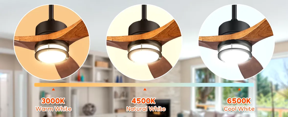 Lux Adjustable Angle Slanted Ceiling Fan with Light