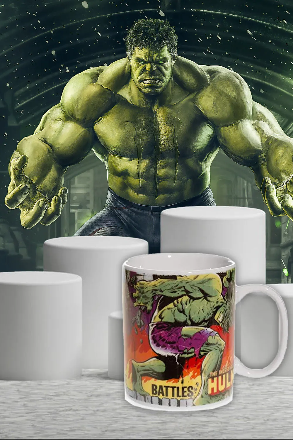 Marvel Comic Close up Hulk Ceramic Mug