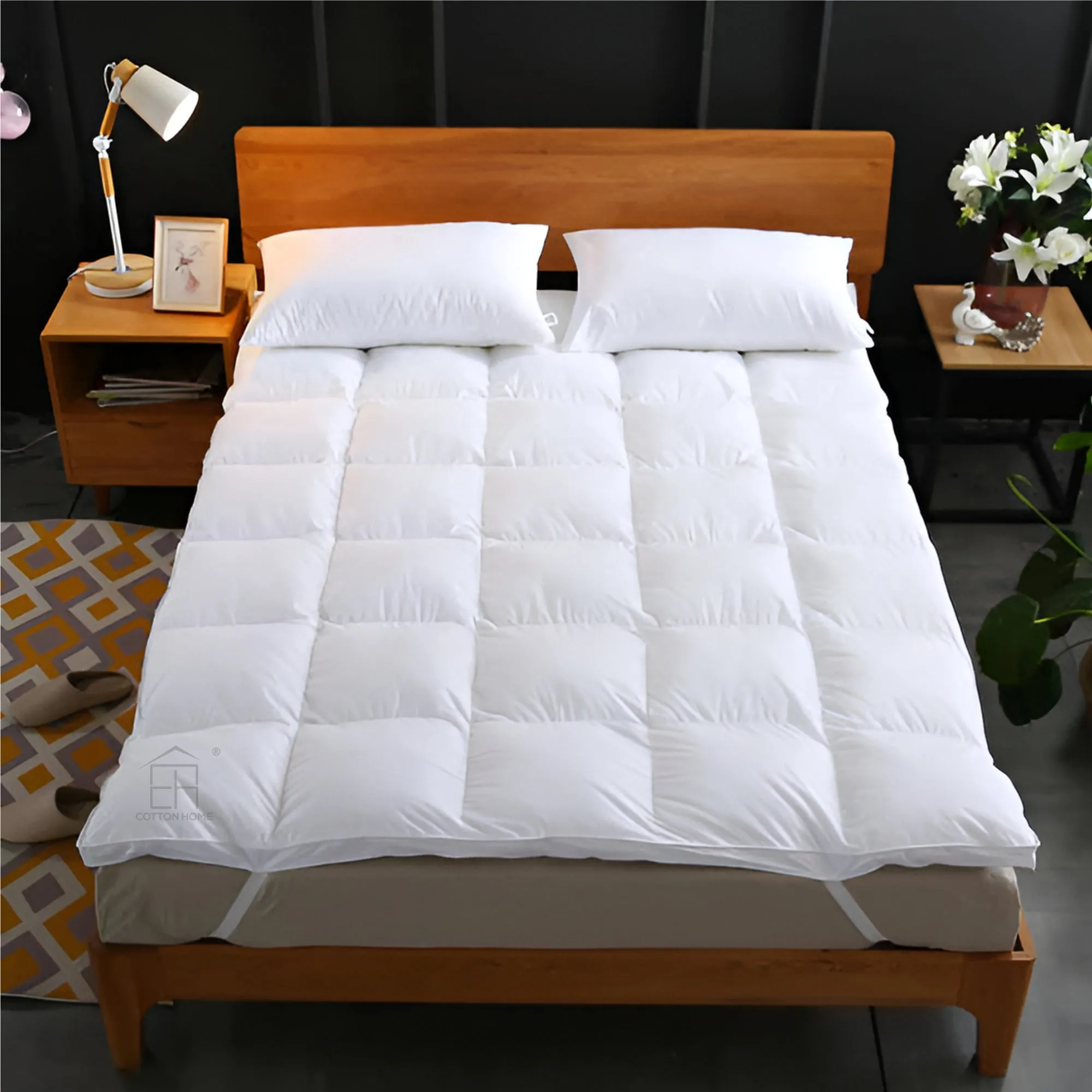 Mattress Topper Extra Thick 120x200 10cm White