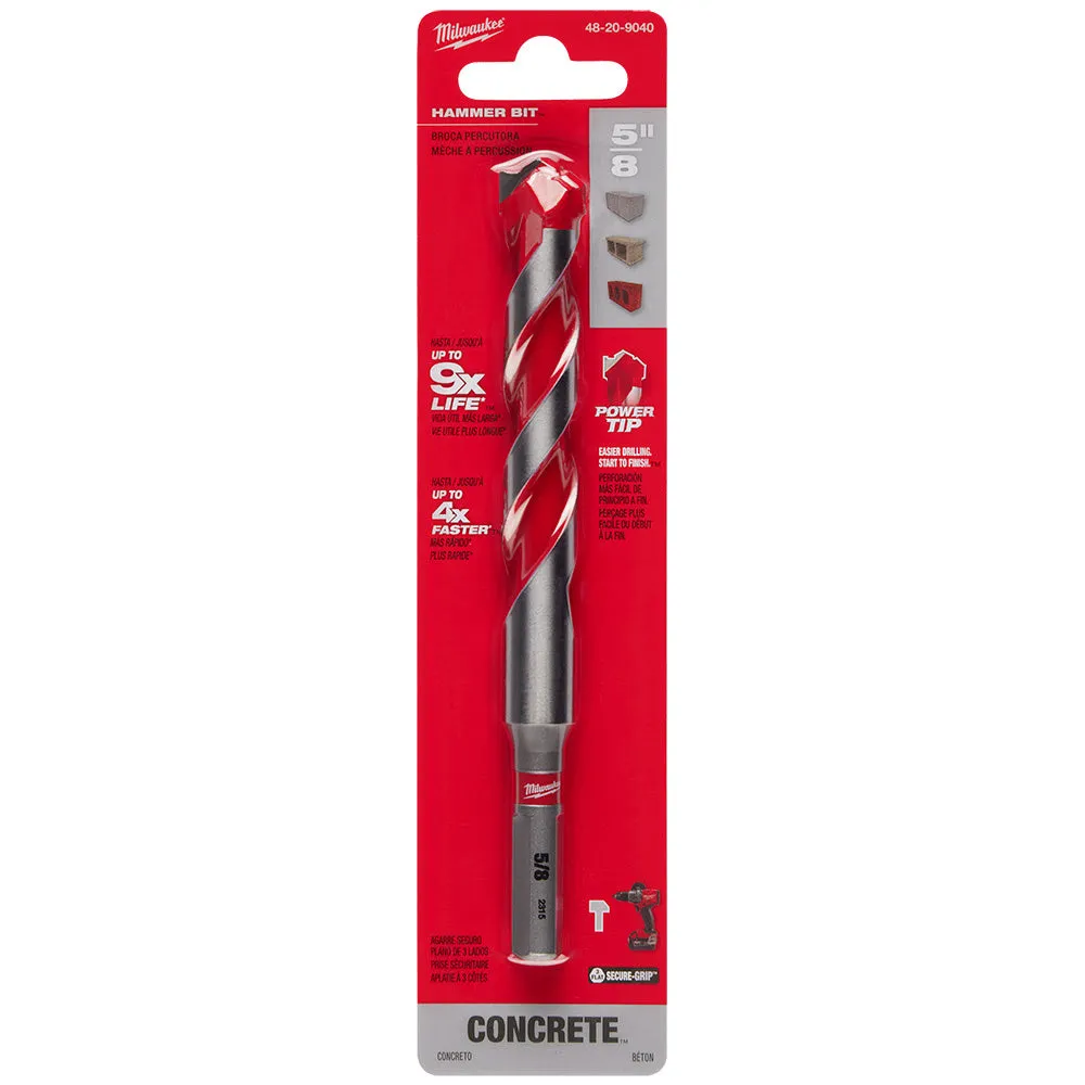 Milwaukee 48-20-9040 5/8" x 4" x 6" Carbide Hammer Drill Bit