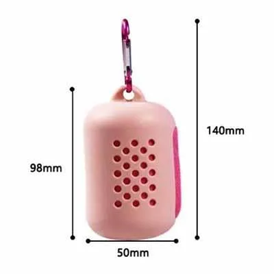 Mini Sports Quick Dry Towel with Silicone Case