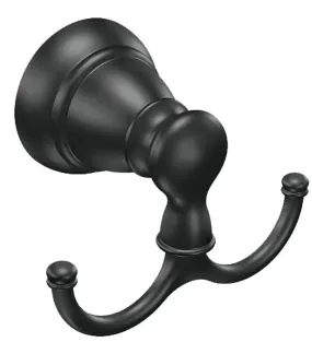 Moen Banbury Y2603BL Robe Hook, 2-Hook, Zinc, Matte, Wall Mounting :CD  1: QUANTITY: 1