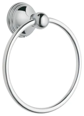 Moen Preston Series DN8486CH Towel Ring, 6-1/4 in Dia Ring, 22 lb, Brass/Zinc, Polished Chrome, Screw Mounting :CD: QUANTITY: 1