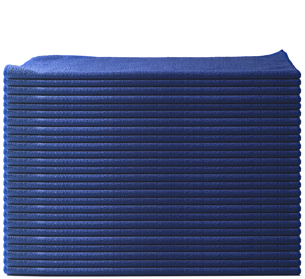 NANOSKIN 16" x 16" All Purpose Microfiber Towel 36 Pack - BLUE