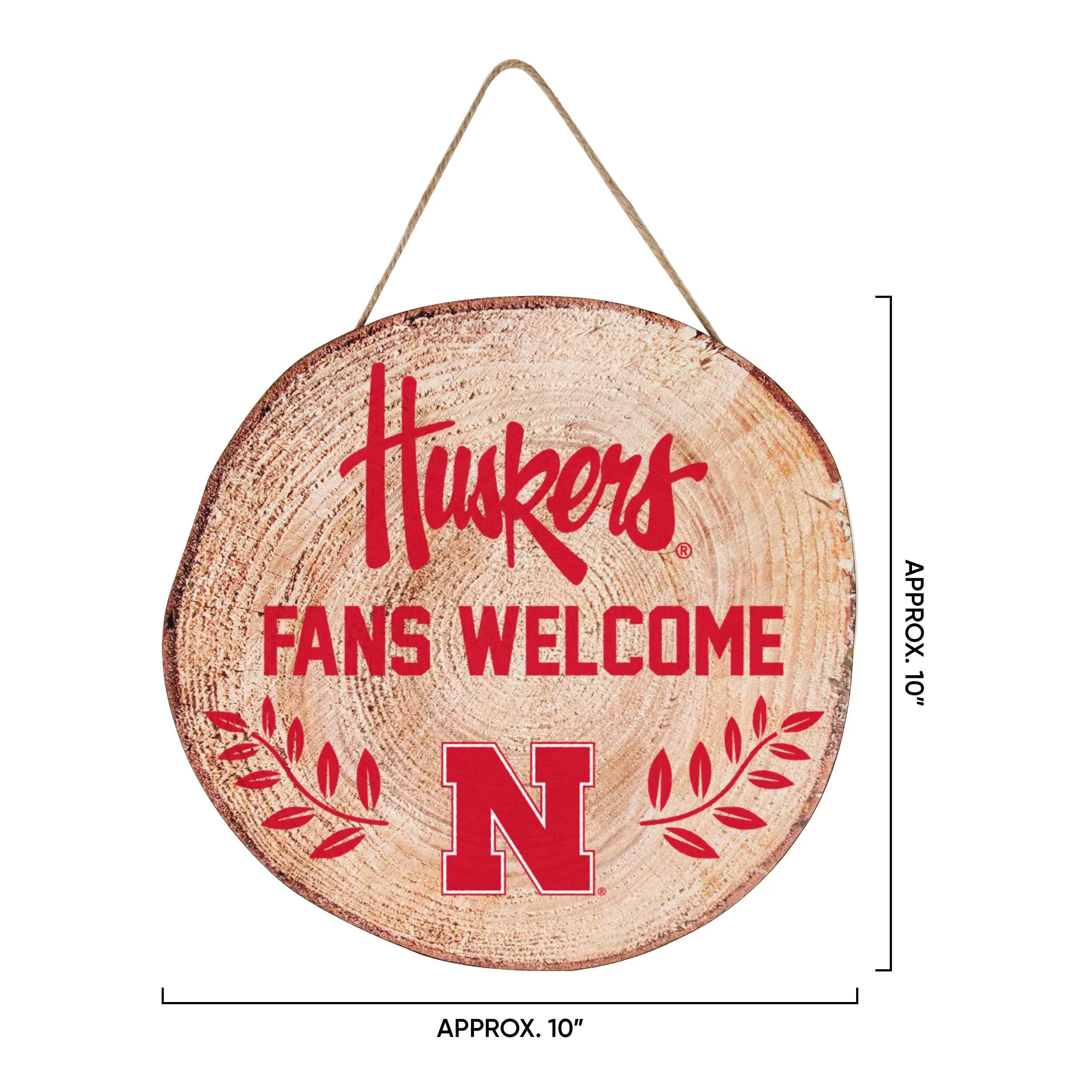 Nebraska Cornhuskers NCAA Wood Stump Sign