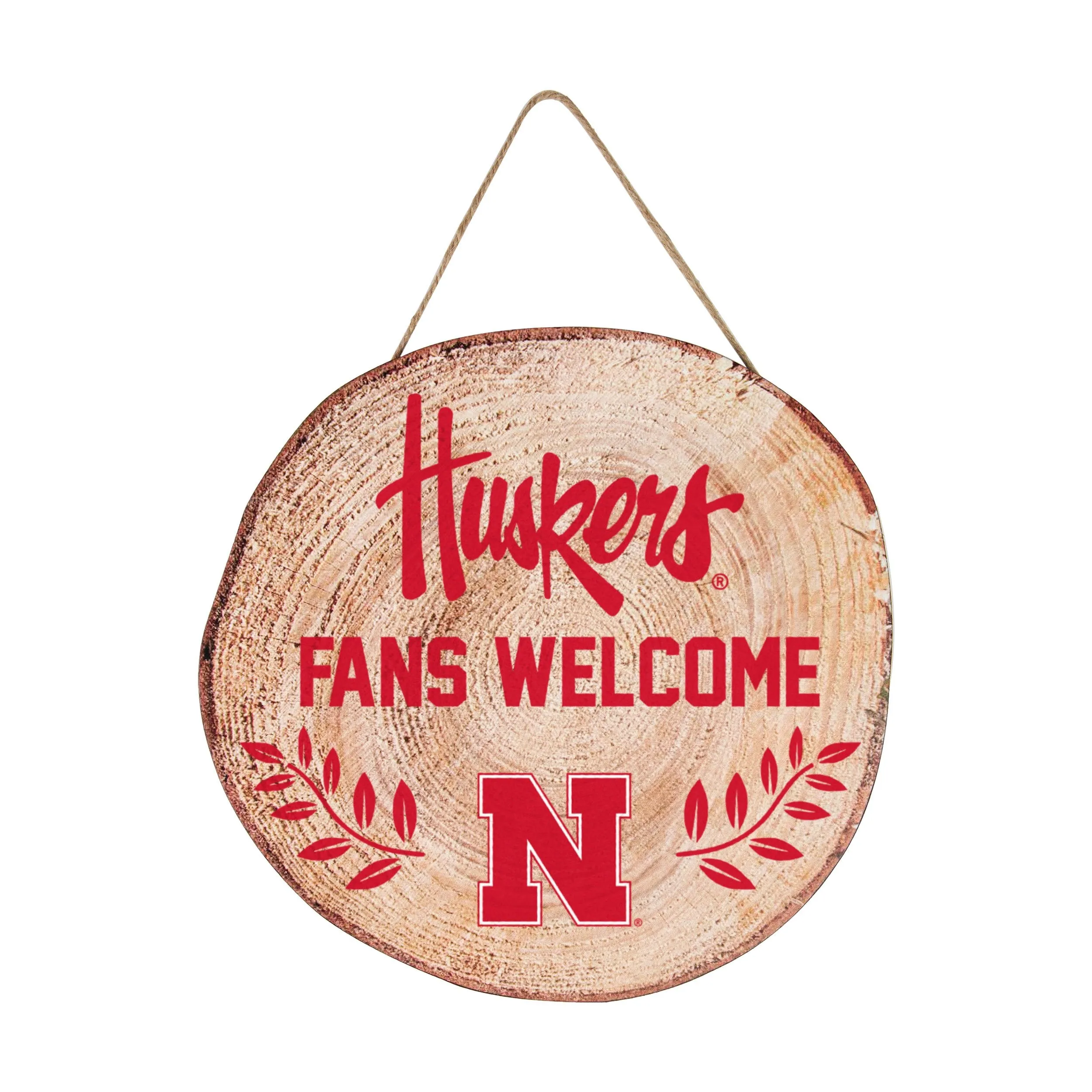 Nebraska Cornhuskers NCAA Wood Stump Sign