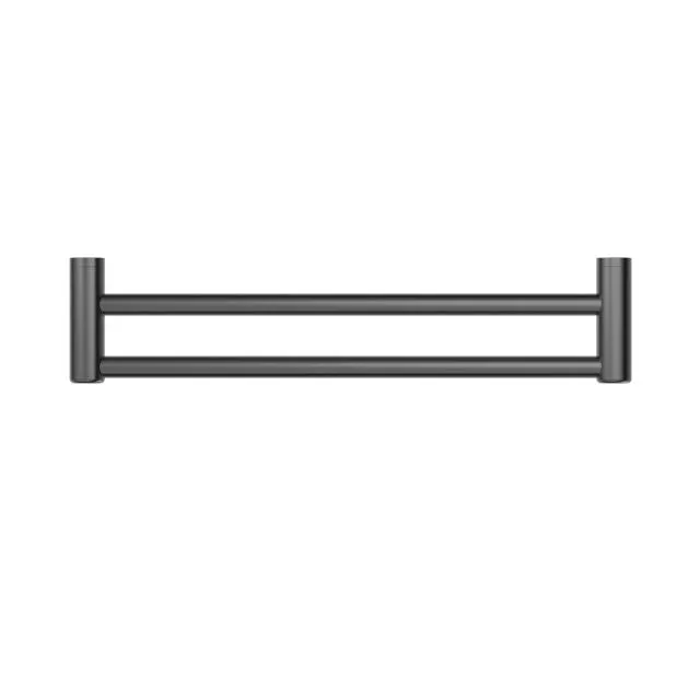 Nero Mecca Care 25mm Double Towel Grab Rail 600mm Gunmetal