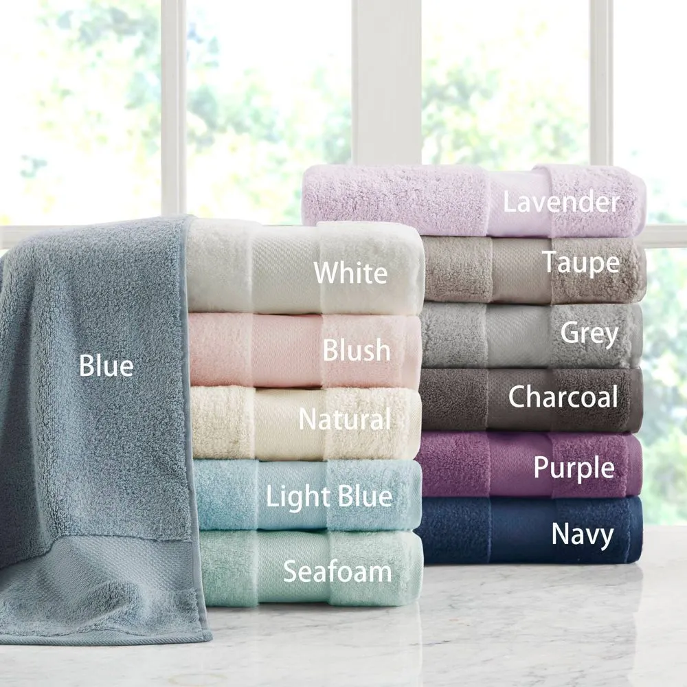 New - 6pc Turkish Bath Towel Set White