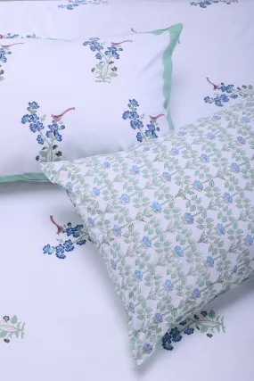 Nirali Chidiya Blue Cotton Percale Bedsheet