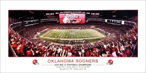 Oklahoma Sooners 2010 Big 12 Football Champs Premium Poster Print (Cowboys Stadium) - Rick Anderson Inc.