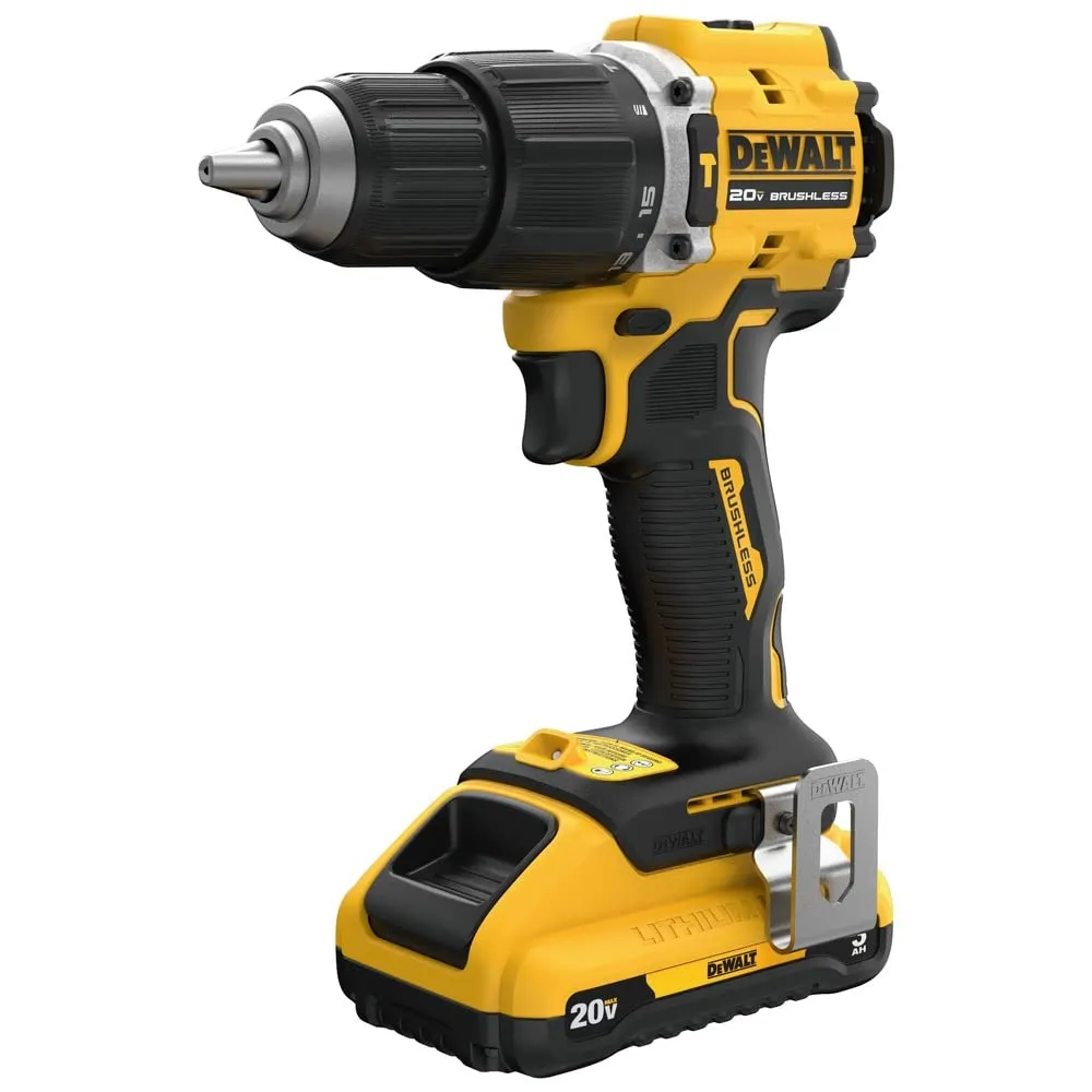 Open Box -  DEWALT ATOMIC 20-Volt Lithium-Ion Cordless 1/2 in. Compact Hammer Drill with 3.0Ah Battery, Charger and Bag