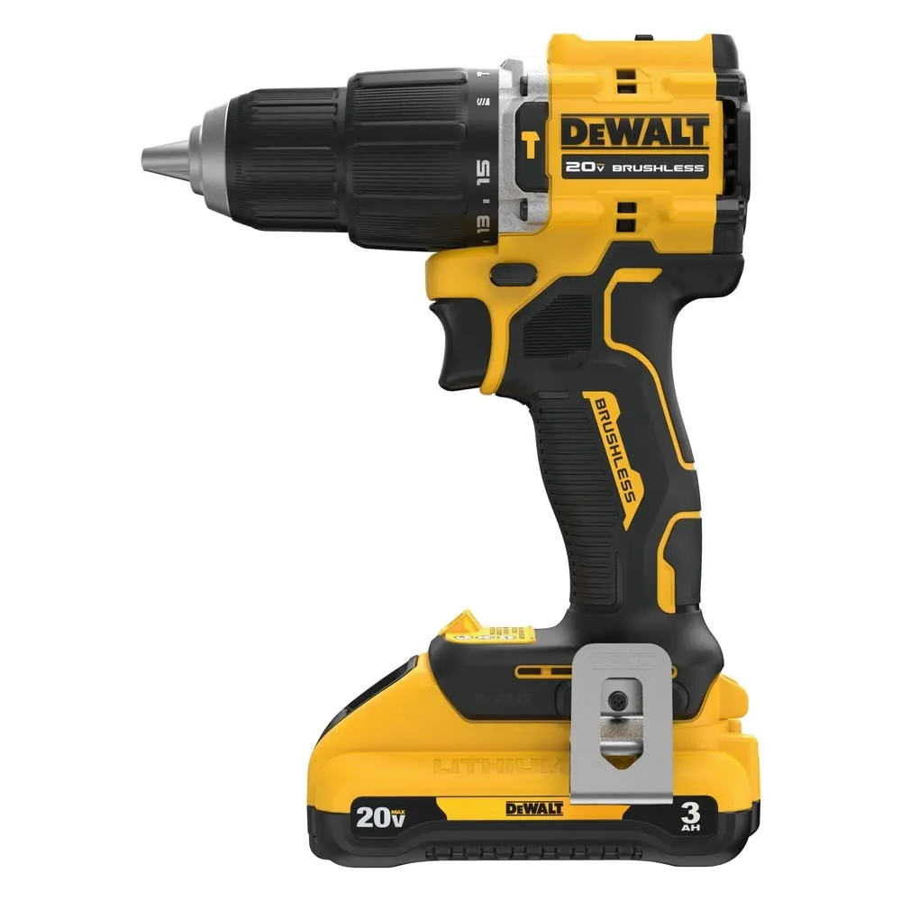 Open Box -  DEWALT ATOMIC 20-Volt Lithium-Ion Cordless 1/2 in. Compact Hammer Drill with 3.0Ah Battery, Charger and Bag