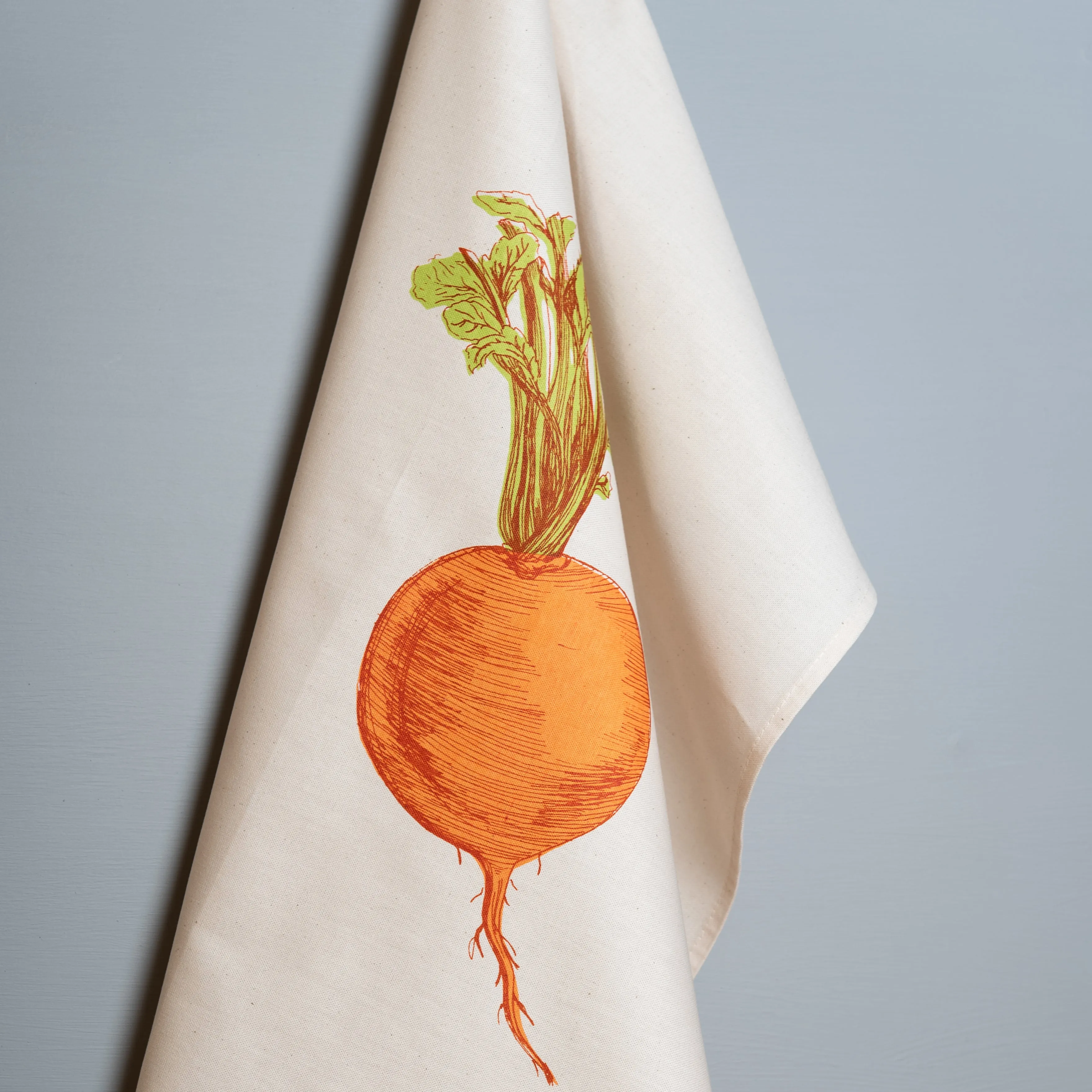 Orange Swede Vegetable Tea Towel