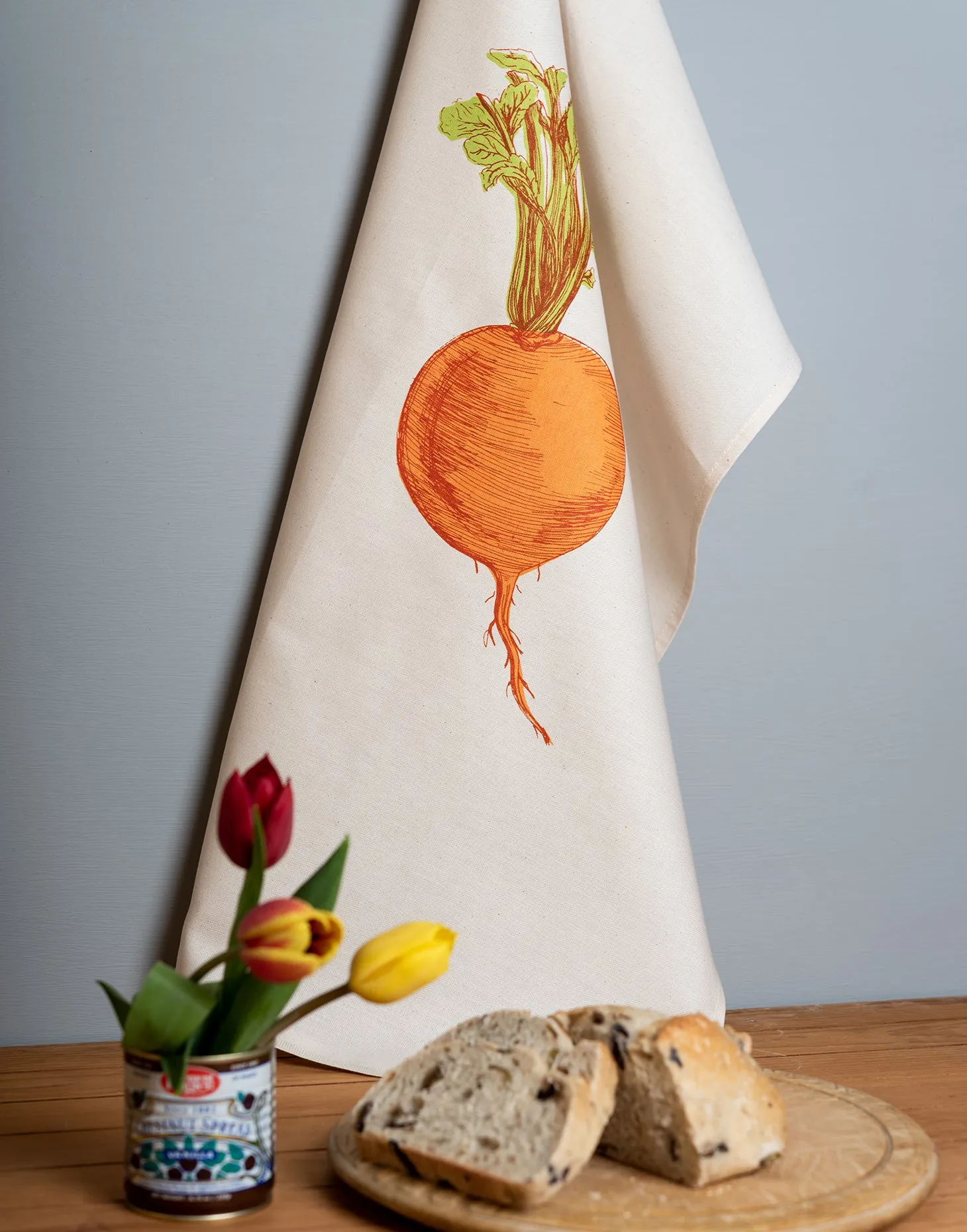 Orange Swede Vegetable Tea Towel