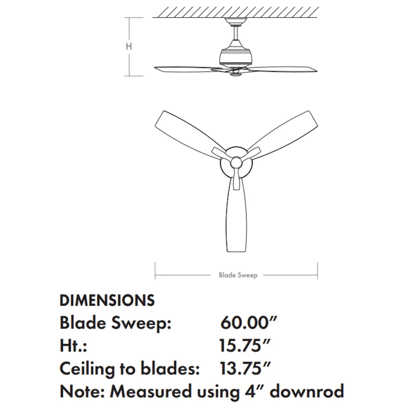 Oxygen 3-109 Juno 60" Ceiling Fan