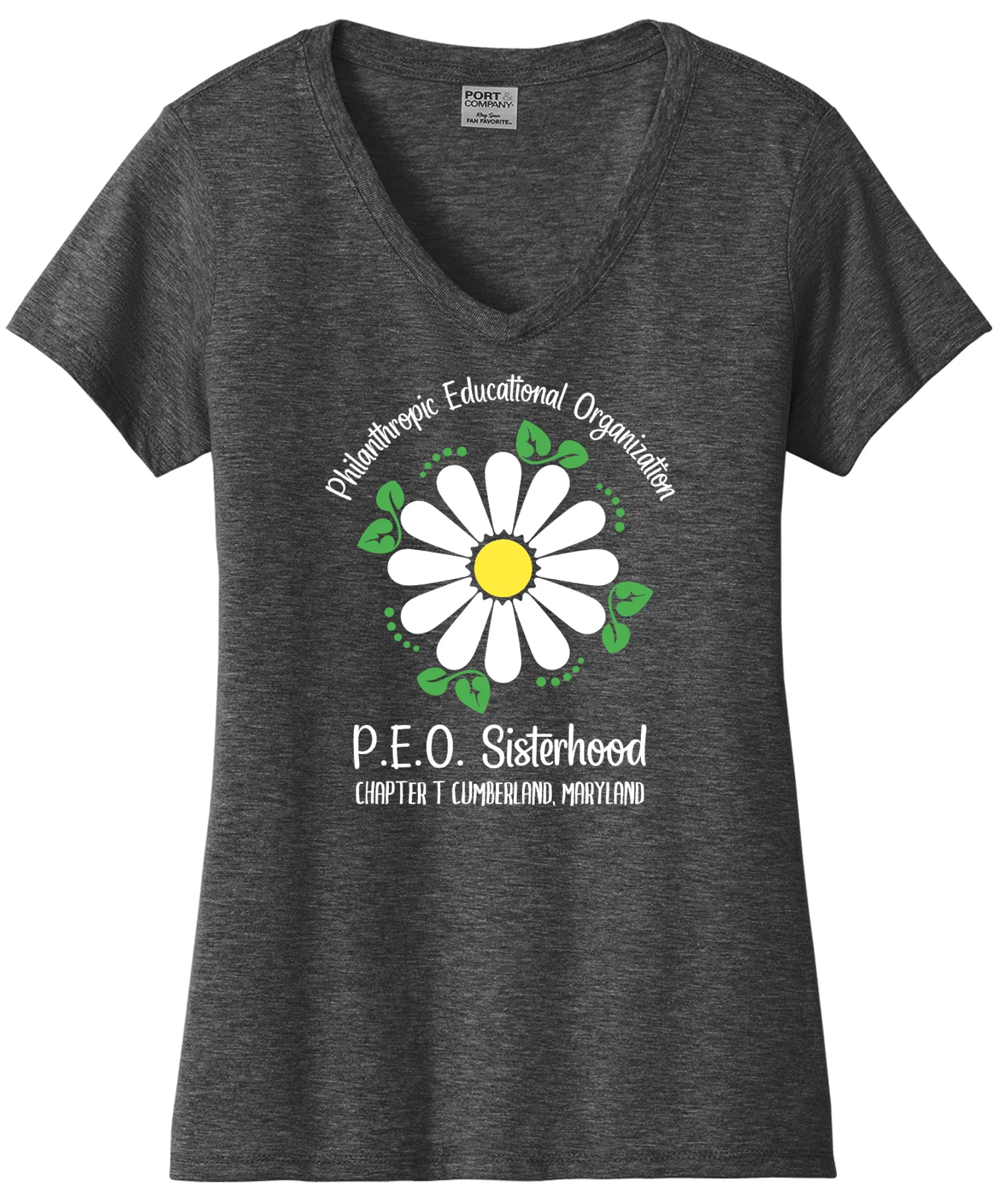 Philanthropic Educational Organization Chapter T. . . Cotton Tee VNeck or Crew Neck . . . . . . . . . Ladies Fashion Fit