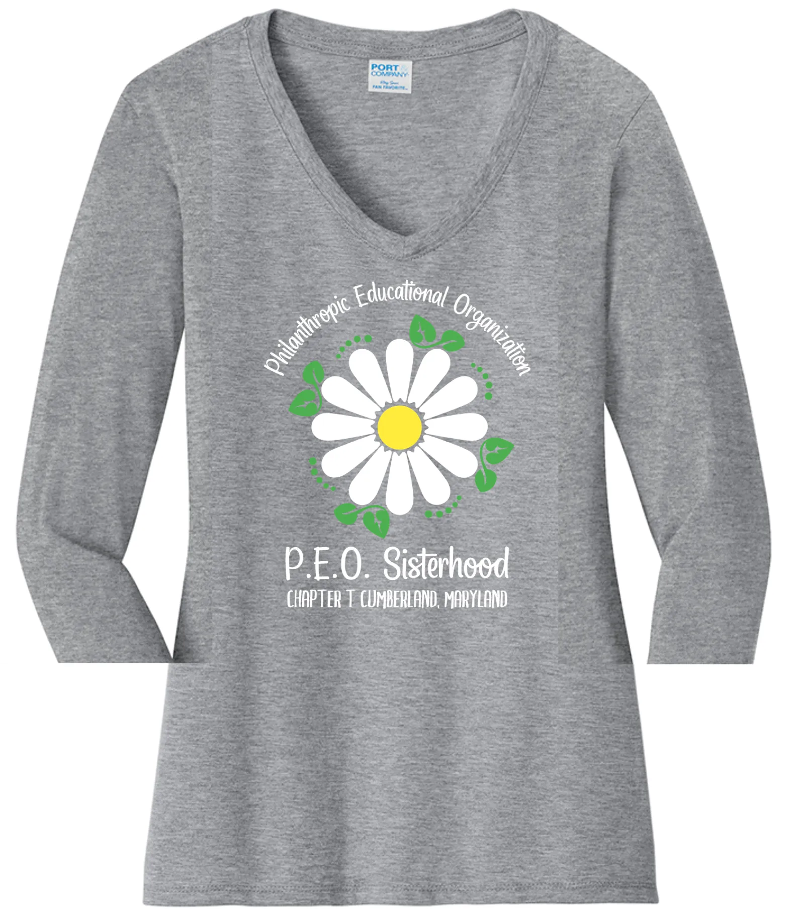 Philanthropic Educational Organization Chapter T. . . Cotton Tee VNeck or Crew Neck . . . . . . . . . Ladies Fashion Fit