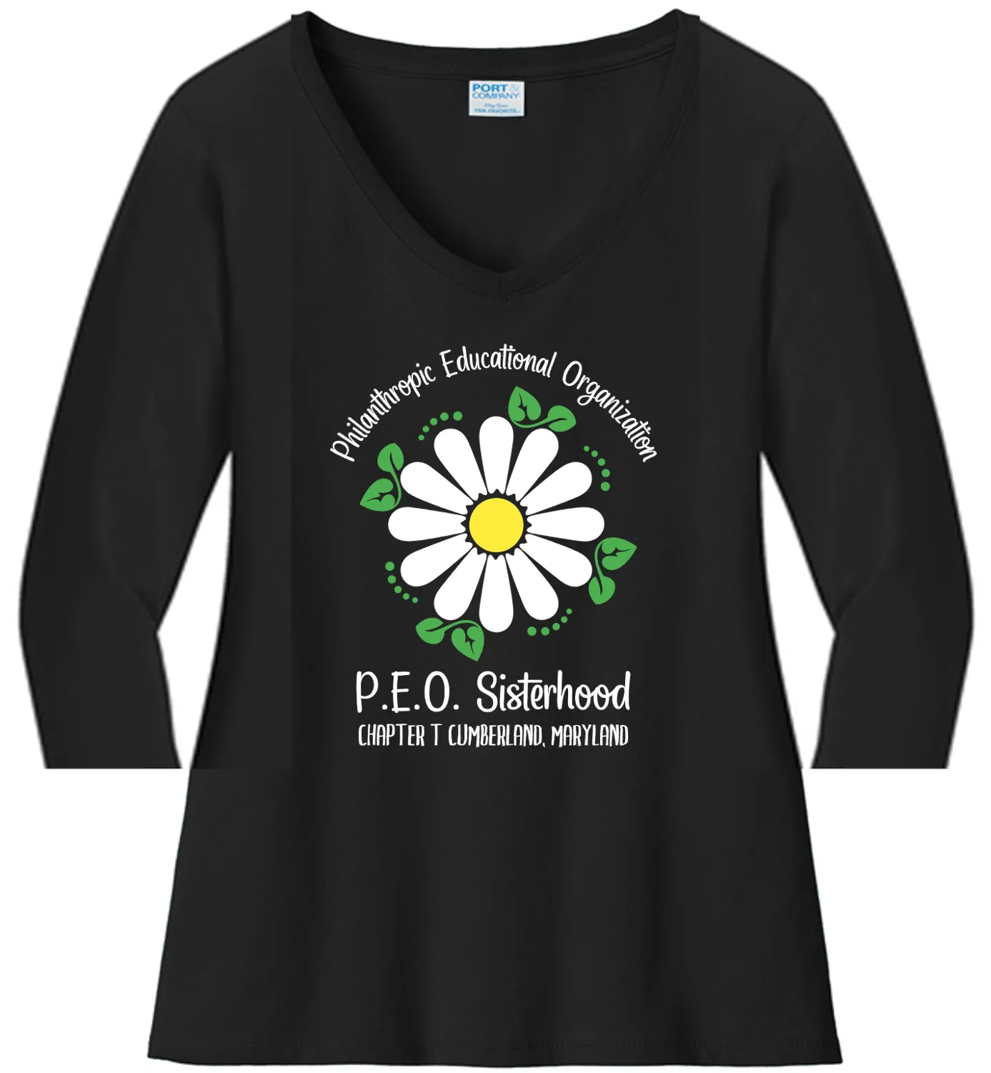 Philanthropic Educational Organization Chapter T. . . Cotton Tee VNeck or Crew Neck . . . . . . . . . Ladies Fashion Fit