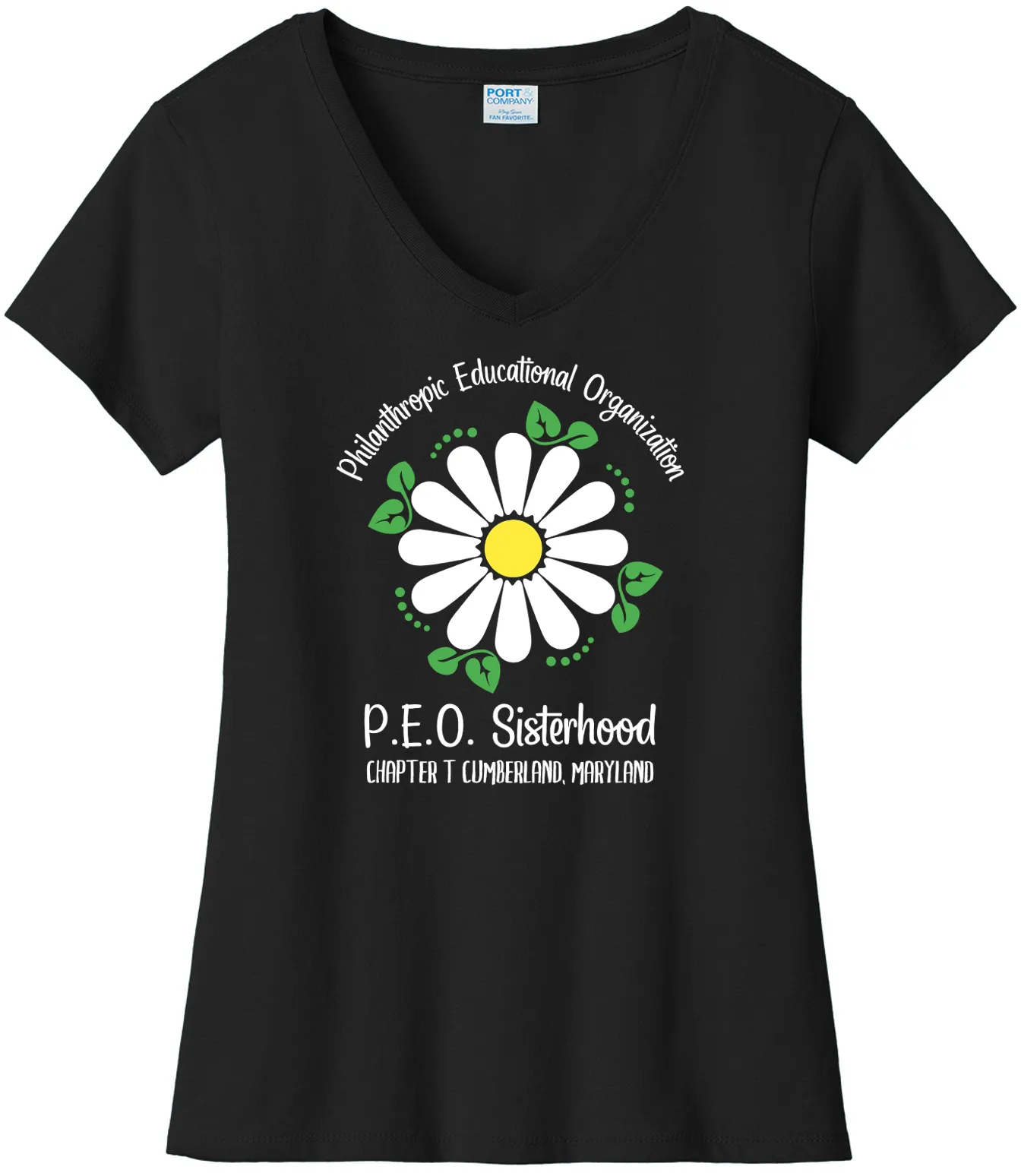 Philanthropic Educational Organization Chapter T. . . Cotton Tee VNeck or Crew Neck . . . . . . . . . Ladies Fashion Fit