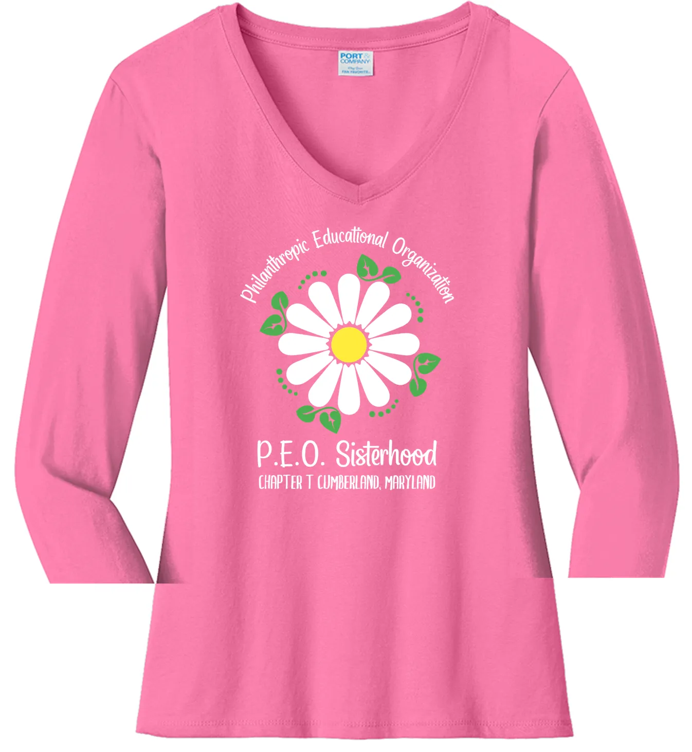 Philanthropic Educational Organization Chapter T. . . Cotton Tee VNeck or Crew Neck . . . . . . . . . Ladies Fashion Fit