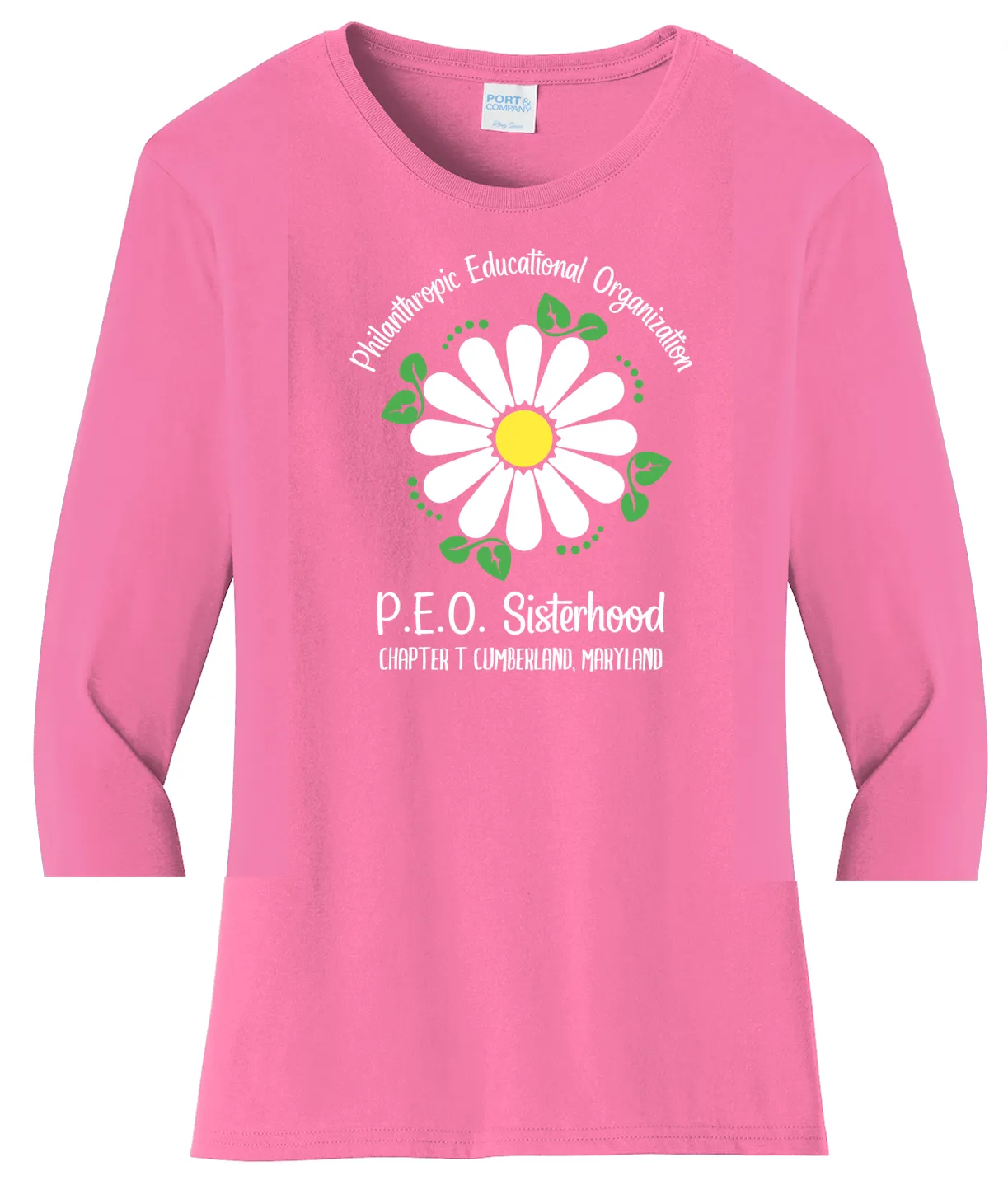 Philanthropic Educational Organization Chapter T. . . Cotton Tee VNeck or Crew Neck . . . . . . . . . Ladies Fashion Fit