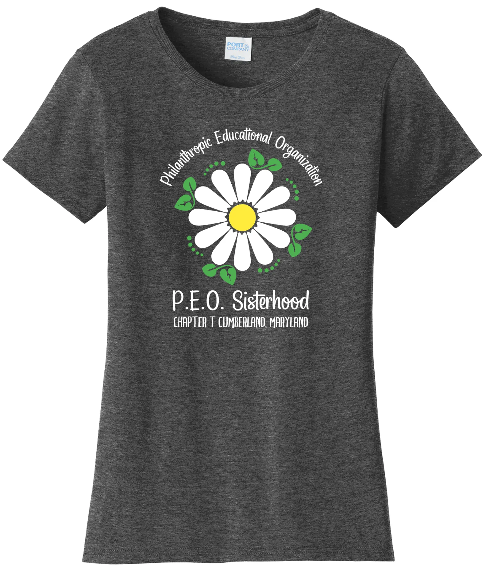 Philanthropic Educational Organization Chapter T. . . Cotton Tee VNeck or Crew Neck . . . . . . . . . Ladies Fashion Fit