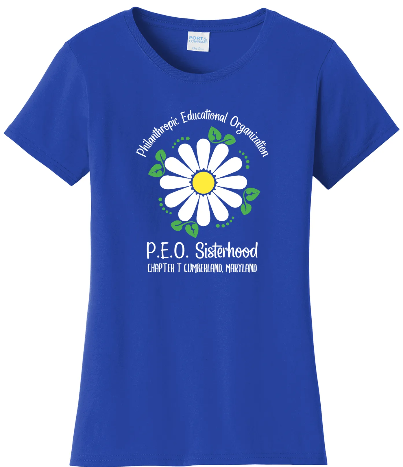 Philanthropic Educational Organization Chapter T. . . Cotton Tee VNeck or Crew Neck . . . . . . . . . Ladies Fashion Fit