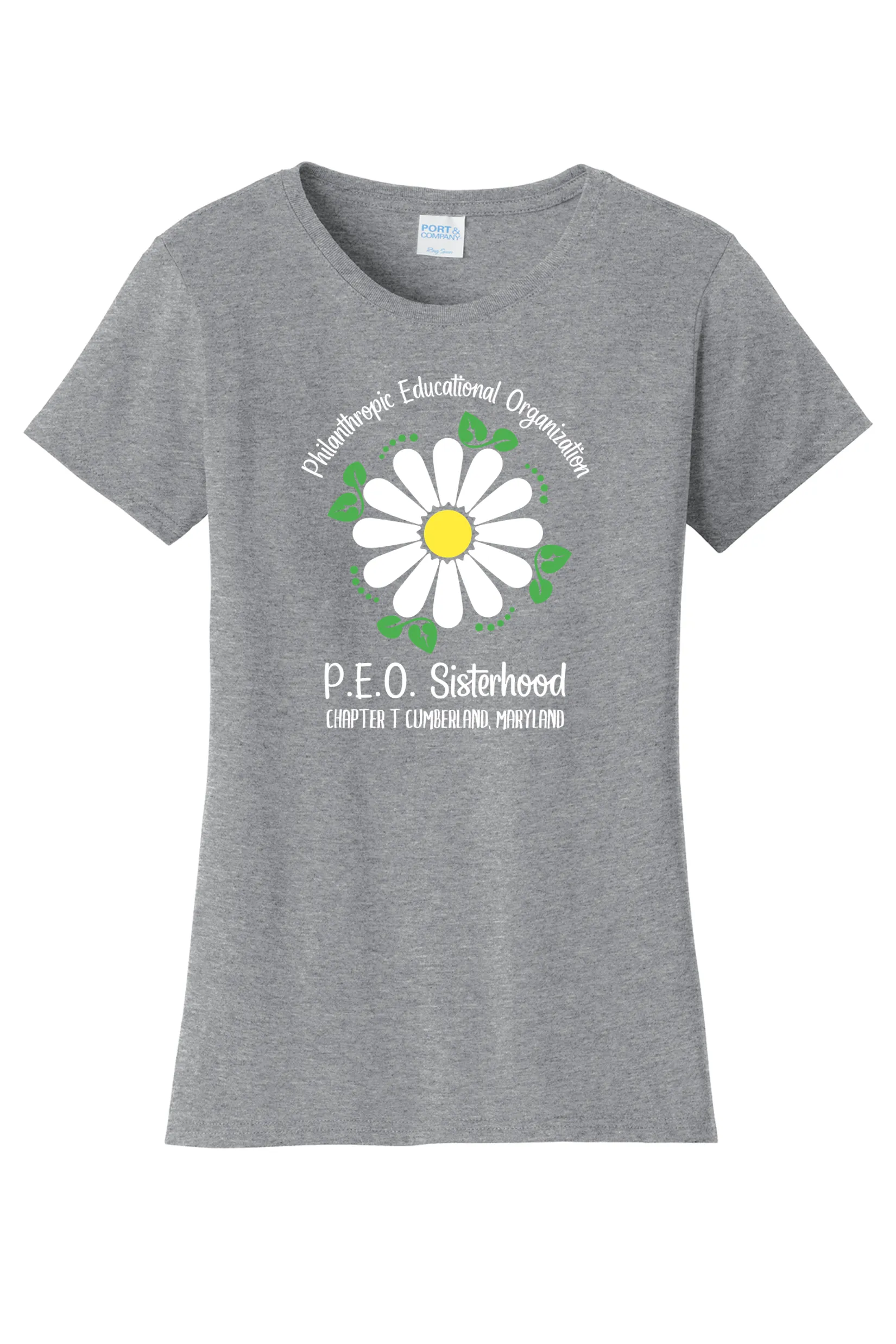 Philanthropic Educational Organization Chapter T. . . Cotton Tee VNeck or Crew Neck . . . . . . . . . Ladies Fashion Fit