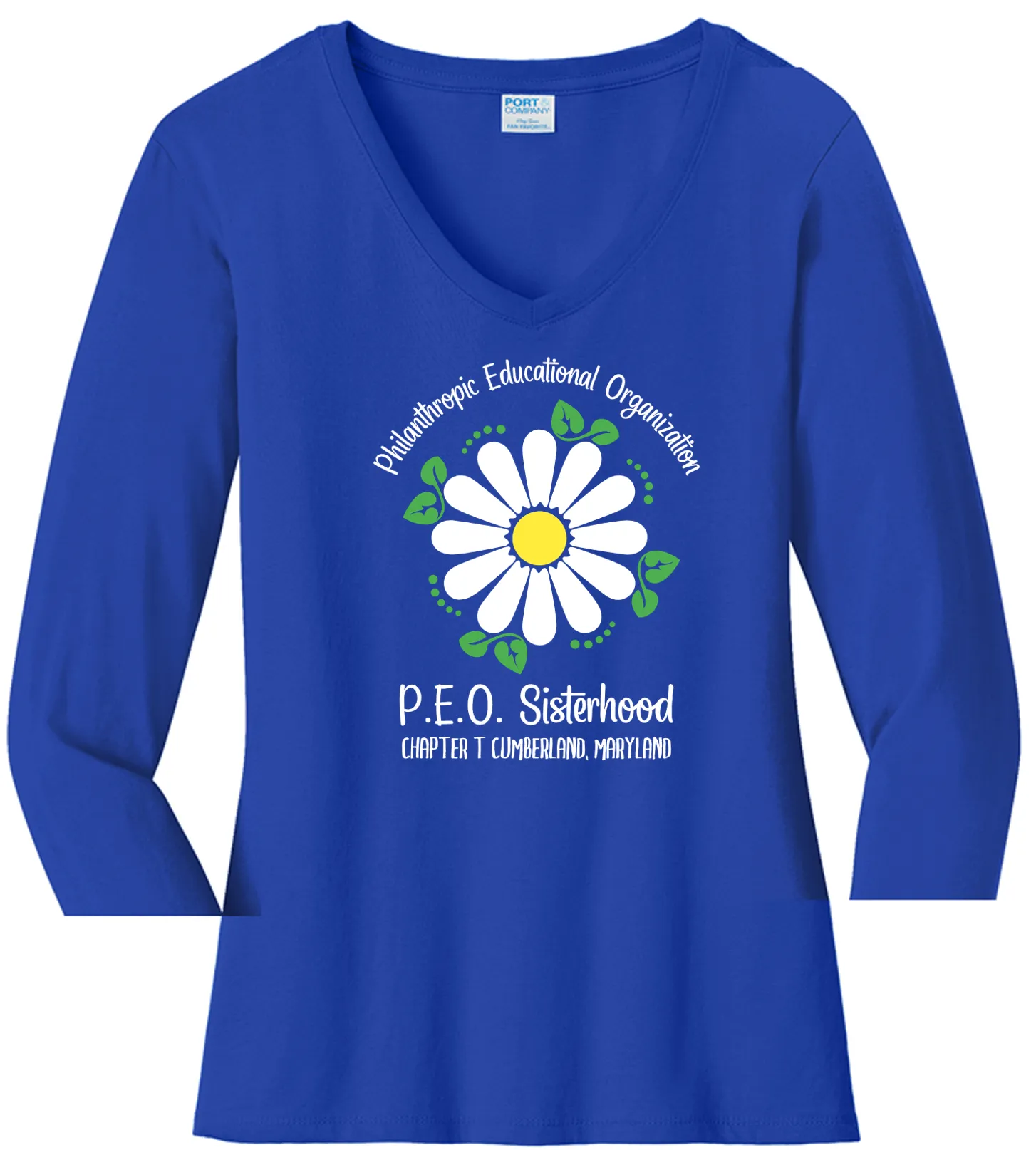 Philanthropic Educational Organization Chapter T. . . Cotton Tee VNeck or Crew Neck . . . . . . . . . Ladies Fashion Fit