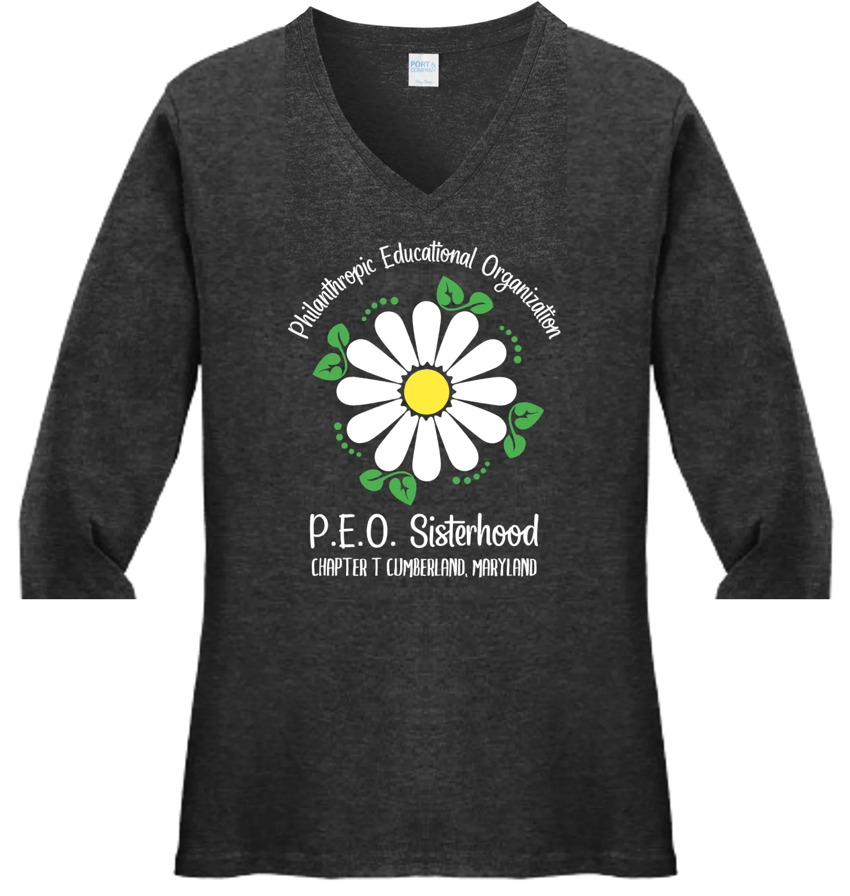 Philanthropic Educational Organization Chapter T. . . Cotton Tee VNeck or Crew Neck . . . . . . . . . Ladies Fashion Fit