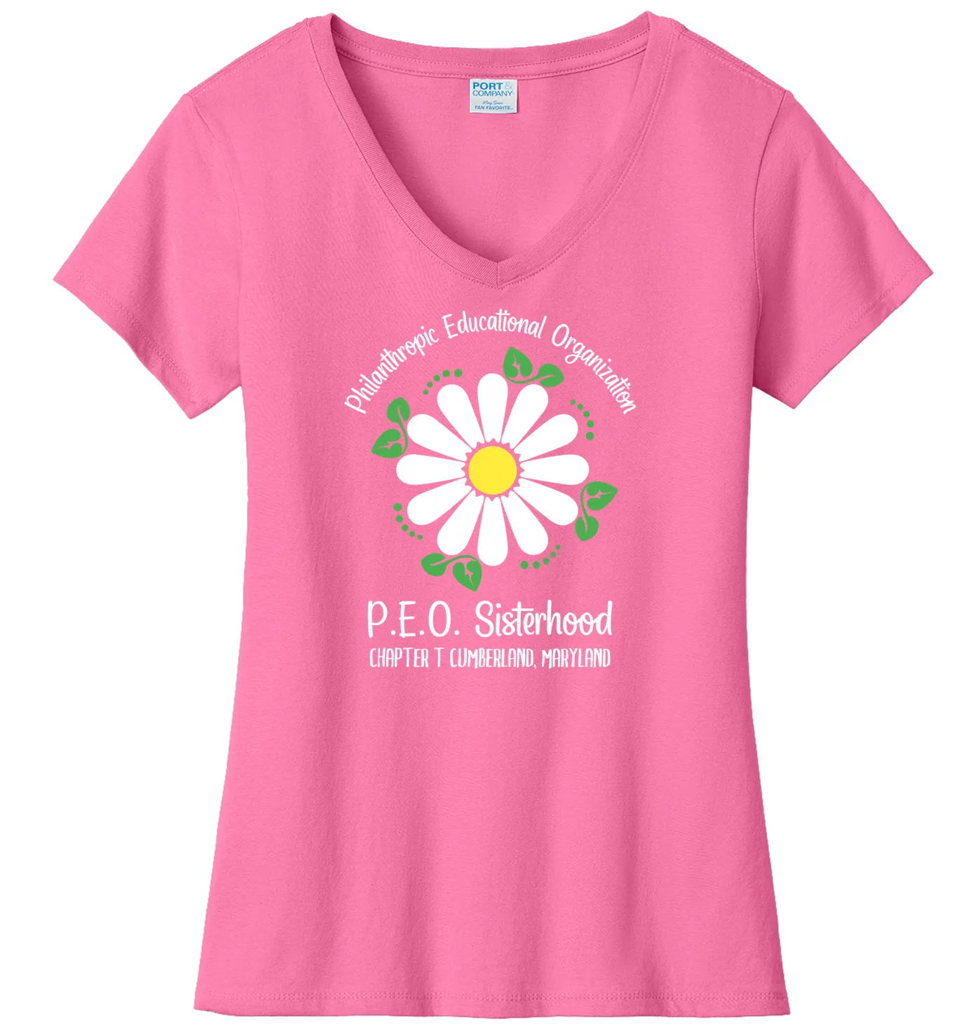 Philanthropic Educational Organization Chapter T. . . Cotton Tee VNeck or Crew Neck . . . . . . . . . Ladies Fashion Fit