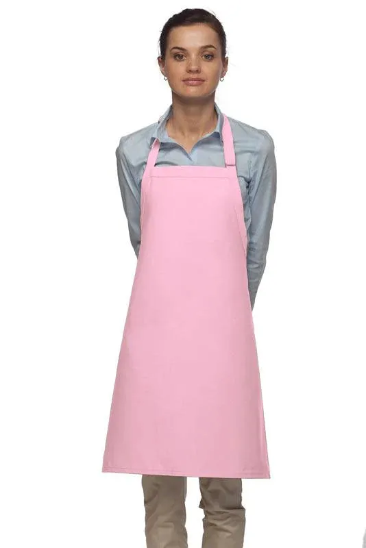 Pink Deluxe Bib Adjustable Apron (No Pockets)