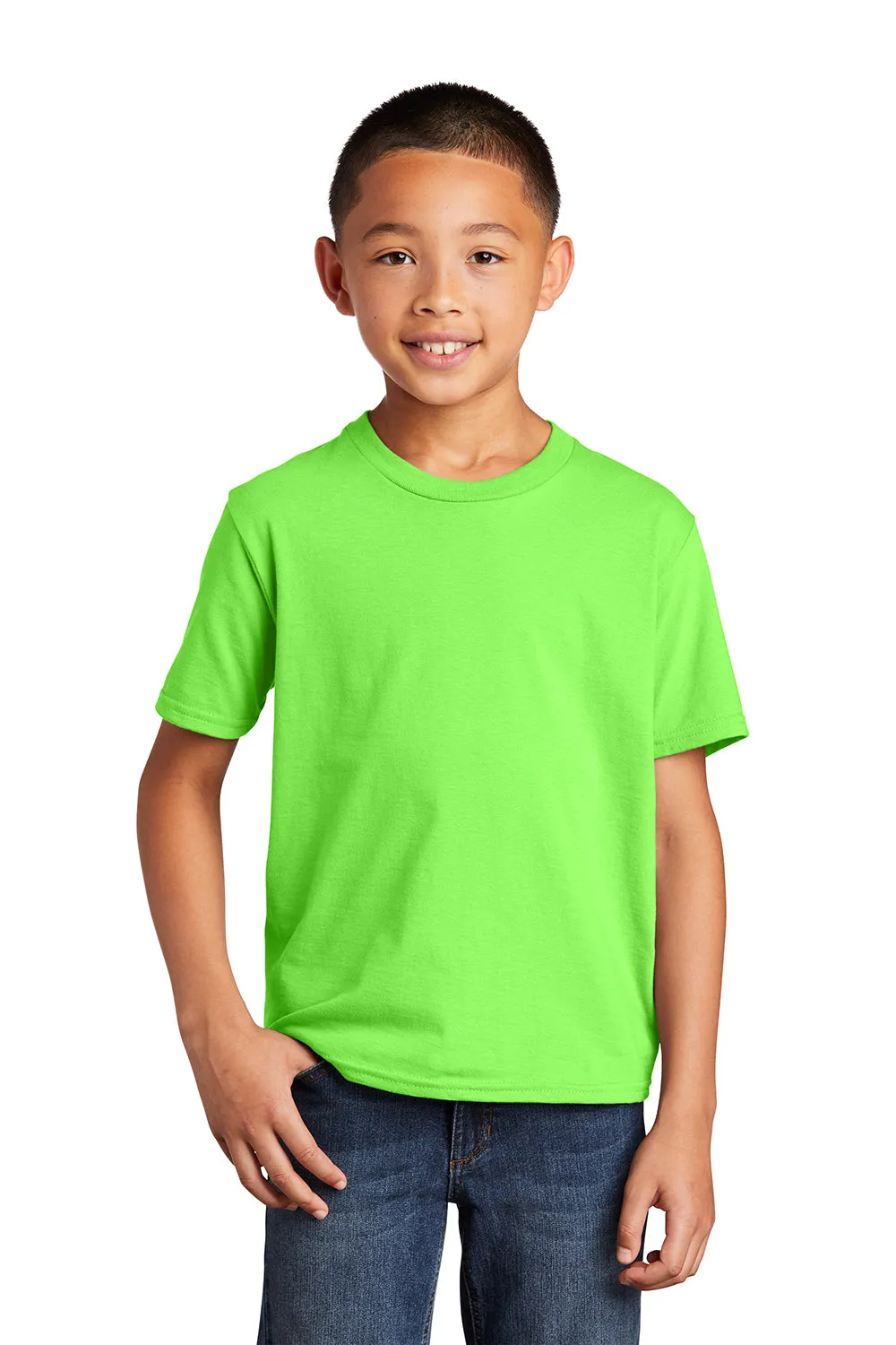 Port & Company Youth Fan Favorite Short Sleeve Crewneck T-Shirt - Flash Green