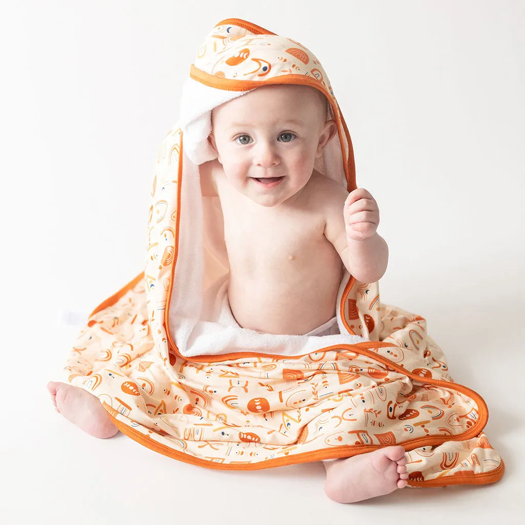 Posh Peanut Alphabet Medley Hooded Towel