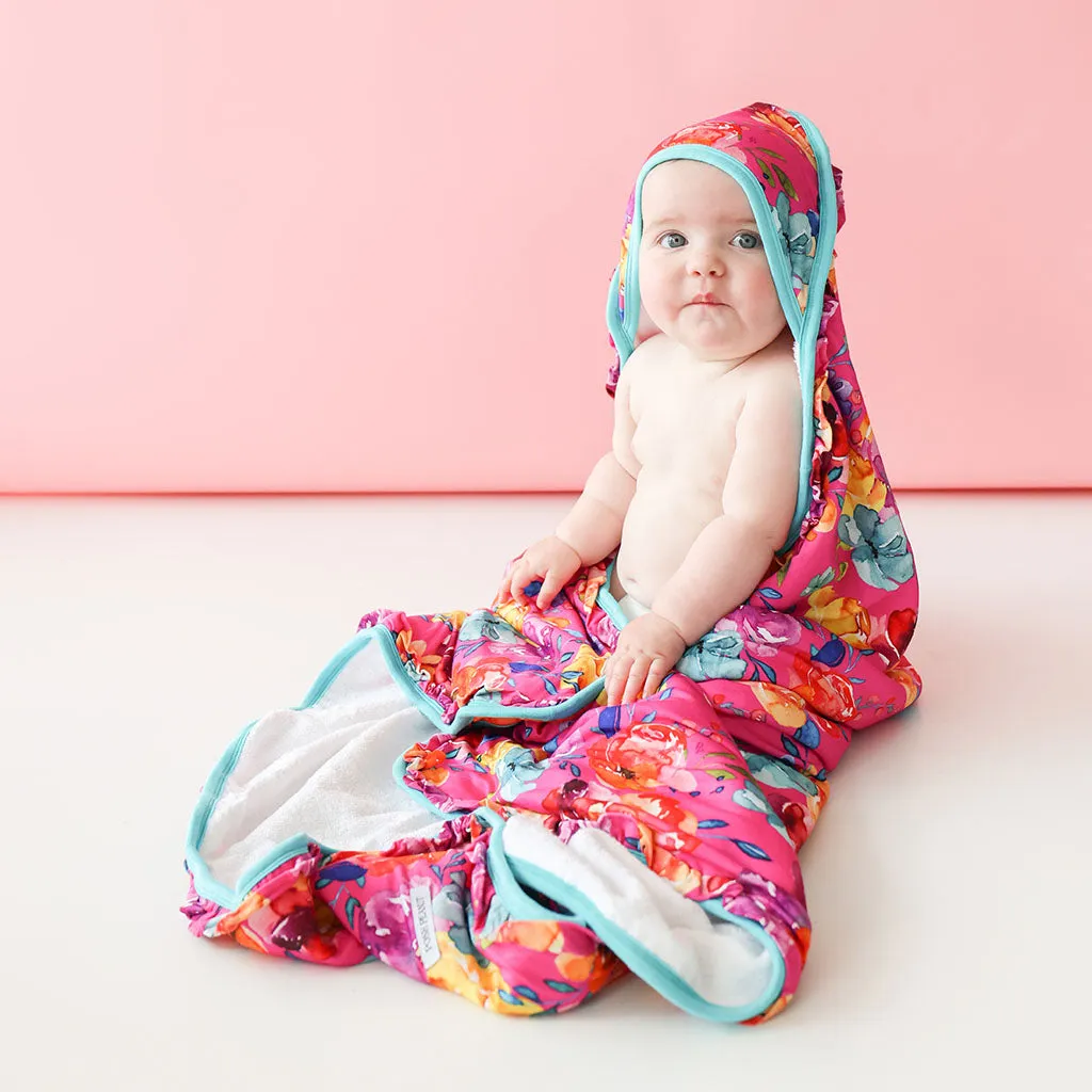 Posh Peanut Aminatu Ruffled Hooded Towel