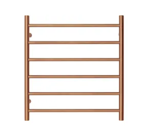 Premium Polished Rose Gold Towel Rack - 6 Bars, Round Design, AU Standard, 650x620mm Wide