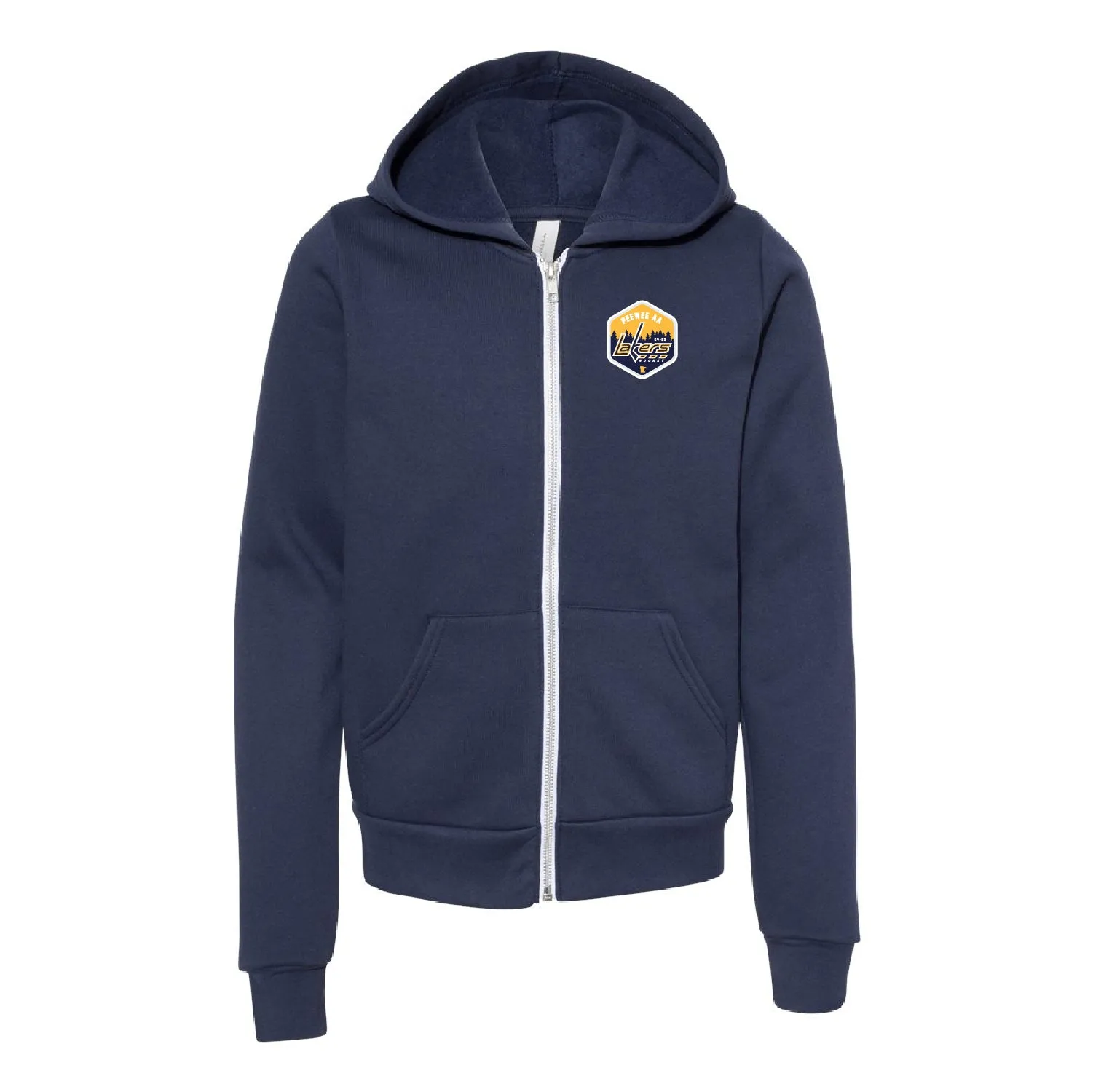 Prior Lake Peewee Youth Sponge Fleece Full-Zip Hoodie