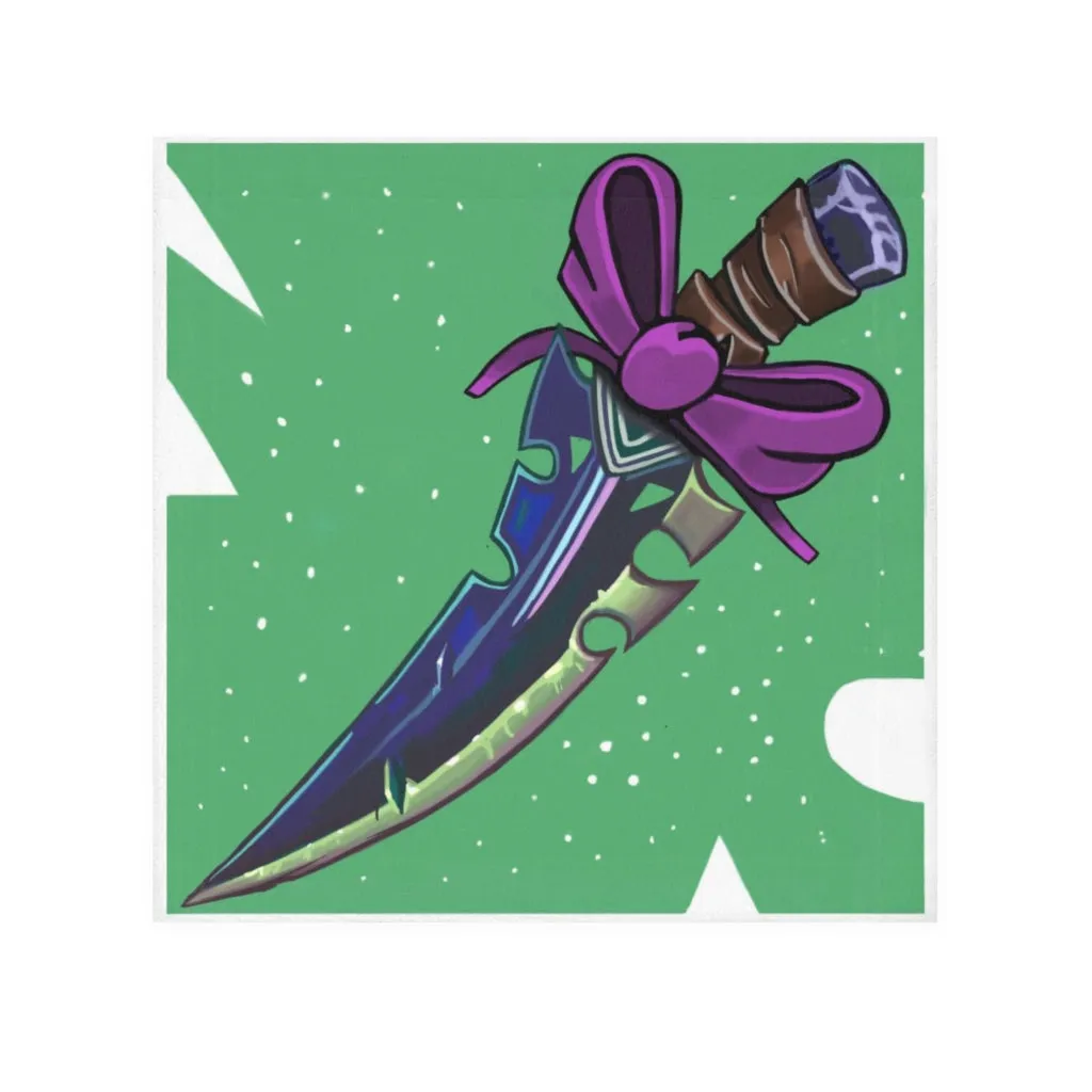 Purple Ribbon Sword Face Towel