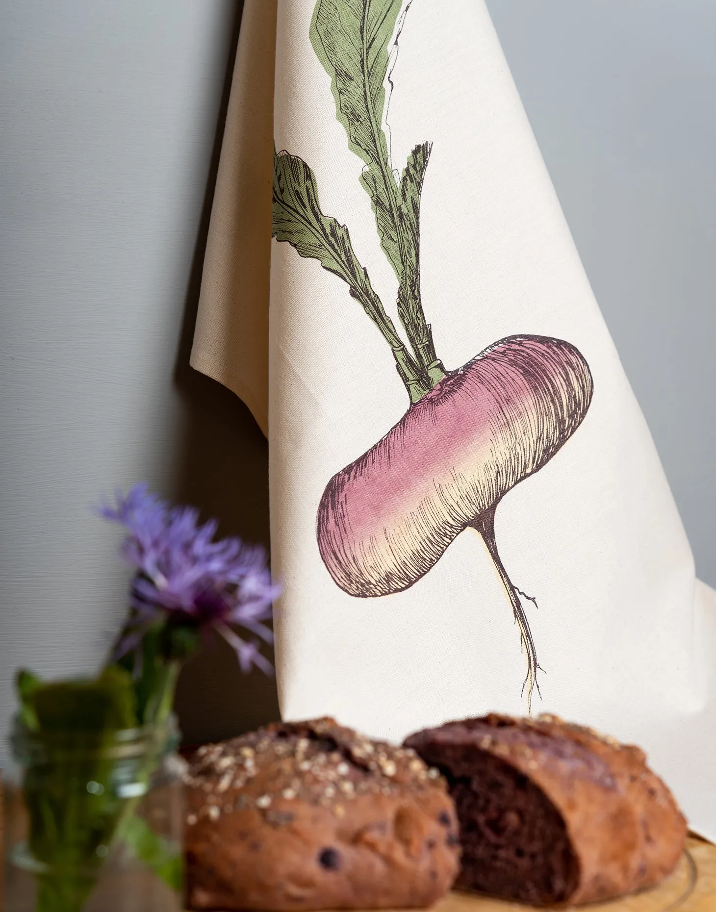 Purple Turnip Vegetable Tea Towel