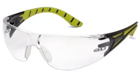 Pyramex SBGR9610S Endeavor Plus Black/Green Safety Glasses W/ Clear Lens (12 each)