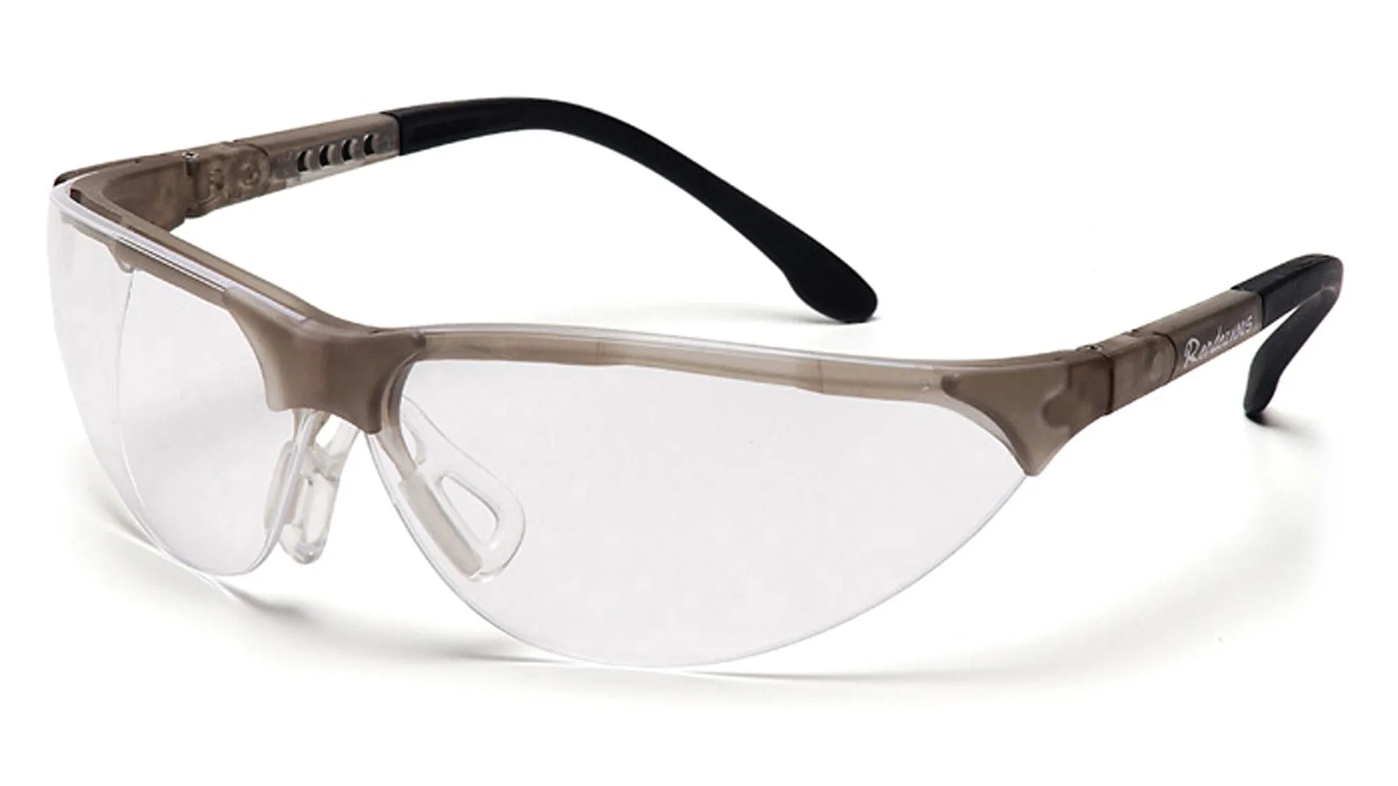 Pyramex SCG2810ST Rendezvous Crystal Gray Safety Glasses W/ Clear Anti-Fog Lens (12 each)