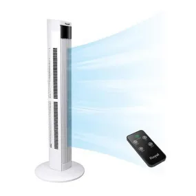 Quiet Tower fan 36" with Remote Control, 96 CM Stand Fan with 4 Speed Levels and 2 Modes, 12H timer, 45W with LED Display & Touch Panel, 60° Oscillation Floor Fan, lowest 25db Household Fans, Black