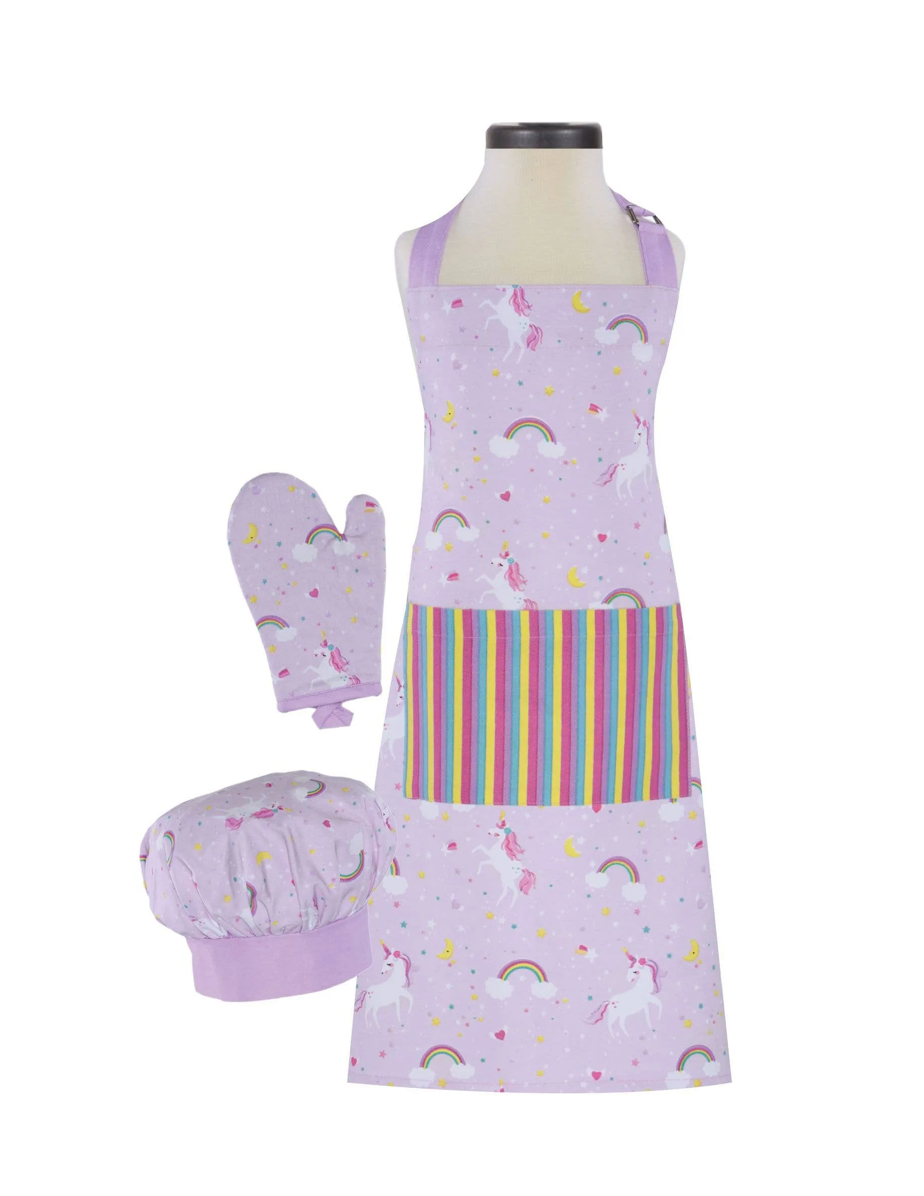 Rainbows & Unicorns Deluxe Youth Apron Set