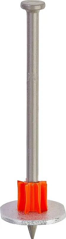 Ramset 1512SD Washered Pin, 0.145 in Dia Shank, Metal, Zinc :BX100: QUANTITY: 1