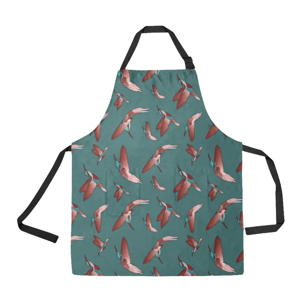 Red Swift Turquoise Apron