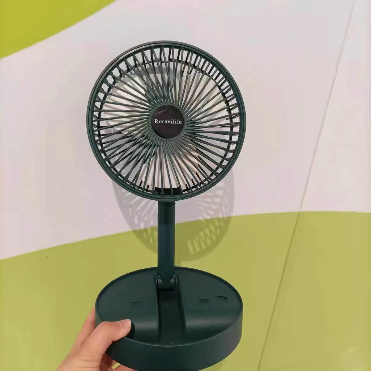 Roravilila electric fan, foldable electric fan, suitable for outdoor travel, etc